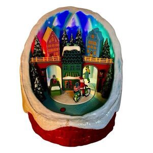 Wondershop Animated Village Christmas Scene, A Festive Decoration W/LED Lights